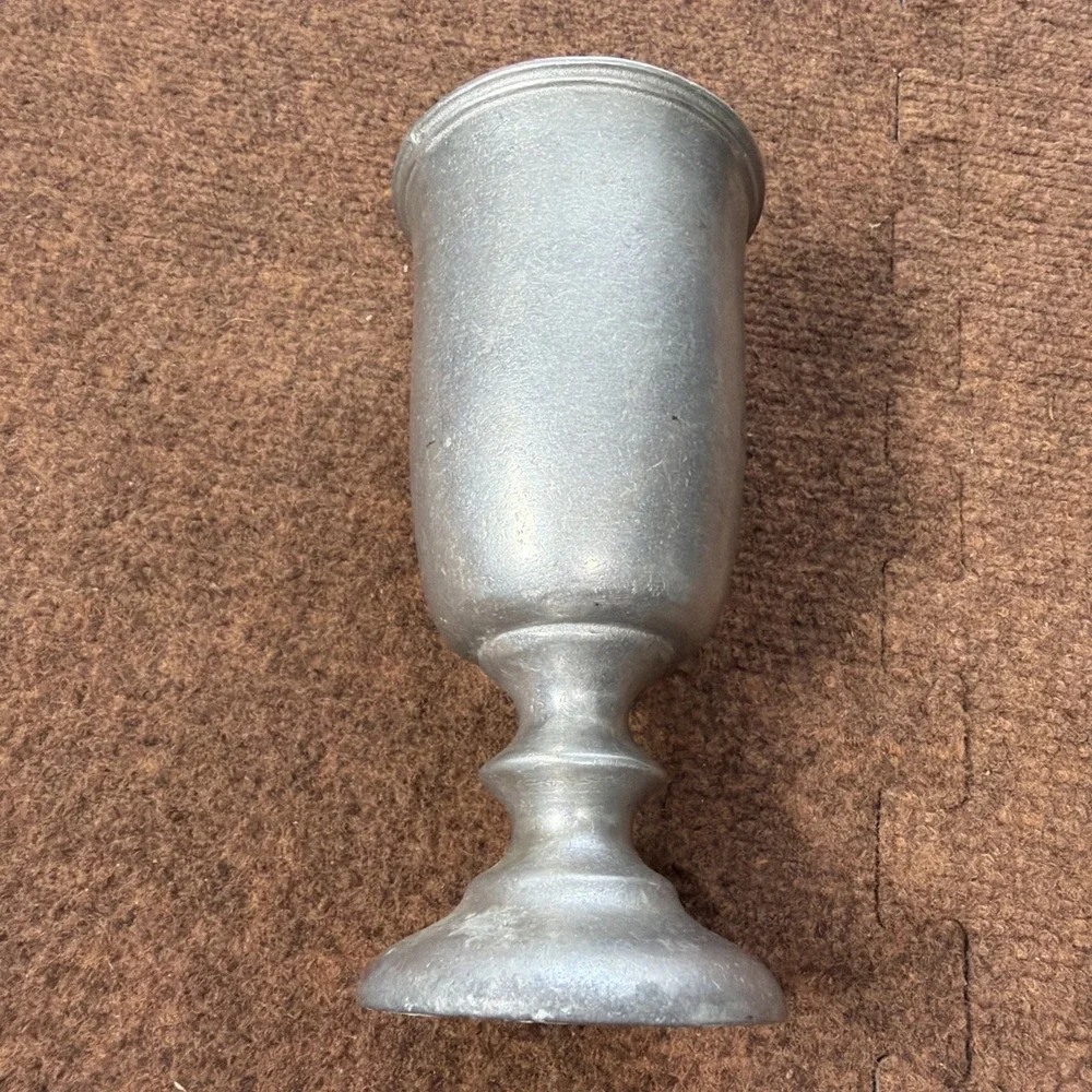 Vintage Pewter Tavern Goblet Cup Mead Wine Chalice 7.25